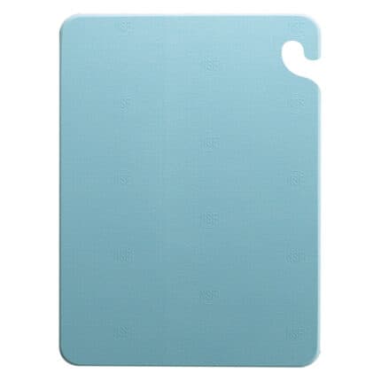 Blue cutting board with durable surface for food preparation, hygienic and easy to clean, perfect for professional and home kitchens.