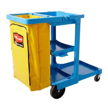 Rubbermaid Janitorial Cleaning Cart – Traditional, Blue