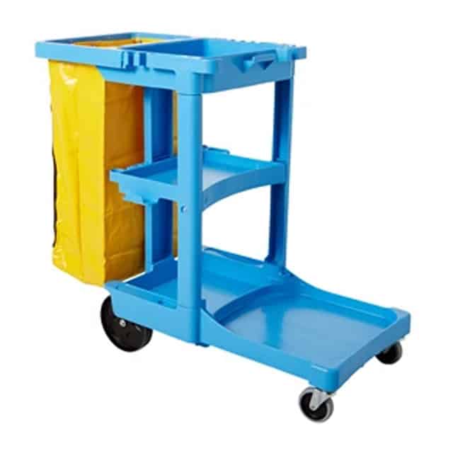 1005631_2.jpg Rubbermaid Janitorial Cleaning Cart – Traditional, Blue - Image 2