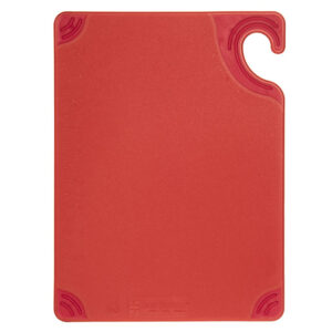 San Jamar Saf-T-Grip Cutting Board 12x18x1/2″, Red
