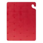 Red adhesive door hanger with hook for hotel or restroom signage, ideal for cleanliness and hygiene awareness.