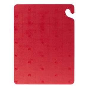 San Jamar Cut-N-Carry Red Cutting Board 15x20x1/2″
