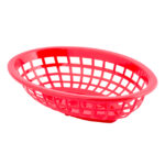 Tablecraft Side Order Basket Oval, Red