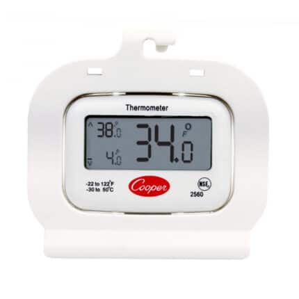 38°C digital thermometer for accurate temperature monitoring in sanitation and hygiene facilities.
