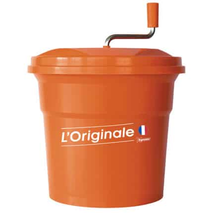 Laundry container with handle for cleaning supplies, branded "L'Originale" featuring a French flag logo.