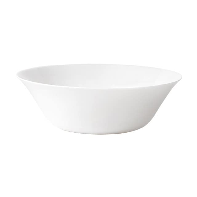 1015603_1.jpg White ceramic bowl for serving and dining purposes.