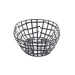 Tablecraft Complexity Oval Metal Basket 9x6x2″, Black - Image 3