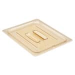 Cambro 1/2 Hot Food Pan Cover w/ Handle Light Amber