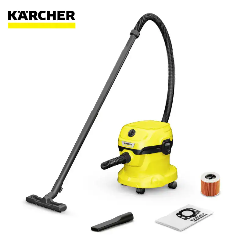 2 Karcher wet and dry vacuum cleaner suitable for industrial cleaning, featuring a powerful motor, versatile attachment tools, and efficient debris extraction for commercial spaces.