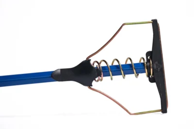 Flexible cleaning tool with metal frame and handle for industrial sanitation applications.