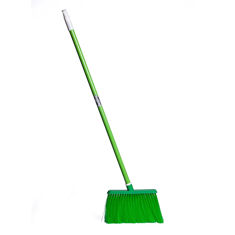 200601+UNIVERSAL+-+Short+Broom-3 Green dustpan and brush set for cleaning and hygiene purposes.