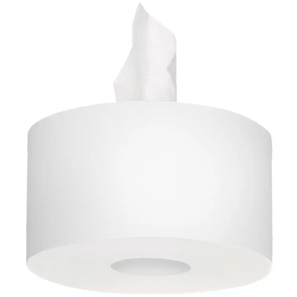 202299497_ct Modern ceiling-mounted tissue dispenser in retail hygiene and sanitation facilities.