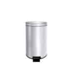 Platinum stainless steel pedal bin, ideal for hygienic waste disposal in commercial and healthcare environments. Durable, sleek design with foot pedal for hands-free operation.