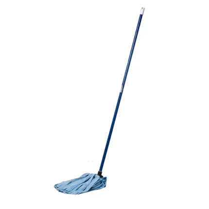 Microfiber mop with extendable handle for commercial cleaning and hygiene solutions.