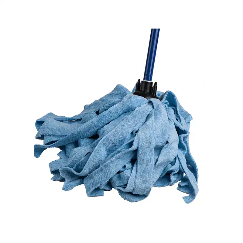 210304+Micro+Fiber+Mop+Set+(Circ+Head)+4ft+2c Microfiber mop with blue cleaning cloth for commercial janitorial cleaning services Asia.