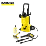 Kärcher high-pressure washer with multiple accessories for professional cleaning, ideal for commercial use in Asia. Designed for powerful and efficient outdoor and surface cleaning tasks.