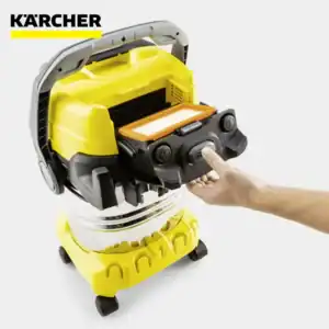 Karcher industrial vacuum cleaner for commercial cleaning and hygiene maintenance.