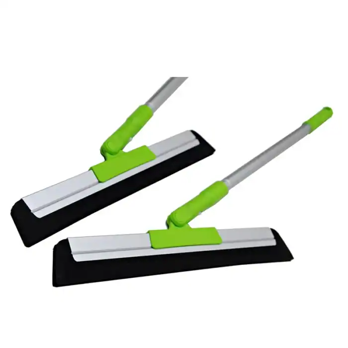 Microfiber floor mop with adjustable handle and removable cleaning pad for commercial and residential cleaning, ideal for hard floors and tiled surfaces.