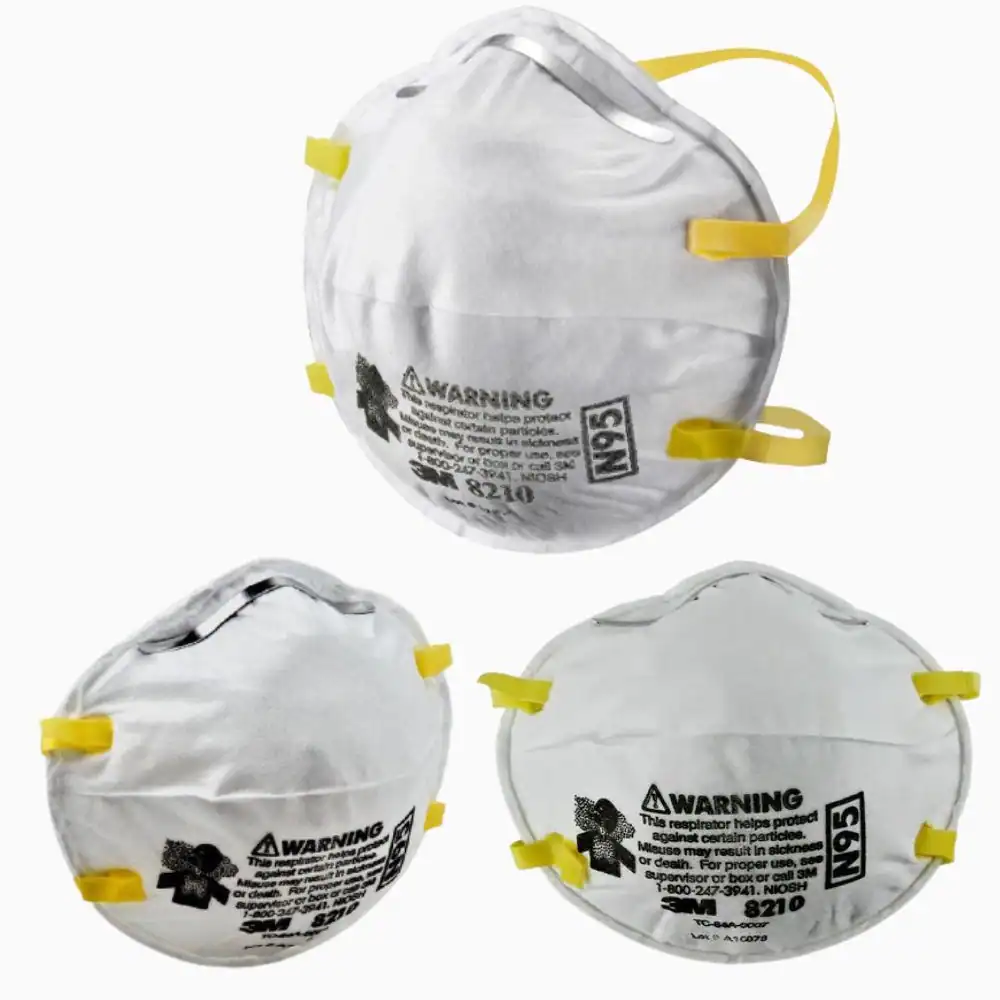 N95 respirator masks for industrial safety, dust, and particle protection, essential PPE equipment for workers in hazardous environments.