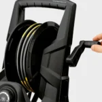 High-pressure hose reel for industrial and commercial cleaning, suitable for use in hygiene and sanitation environments by Beyond Hygiene Asia.