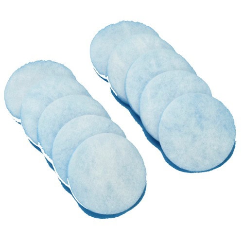 4091150-30014-61-Filter-Disc-Set-10-Parts-1.jpg Sterile disinfectant wipes in a stack, used for hygiene and cleaning purposes.