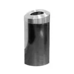 44L Stainless Steel Cylindrical Trash Bin | Slanted Cover Trash Bin | Open Top Round Can | 44 Liters - Image 3