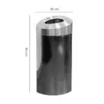 Stainless steel automatic trash bin with touchless sensor for hygienic waste disposal, ideal for commercial and public spaces in Asia.