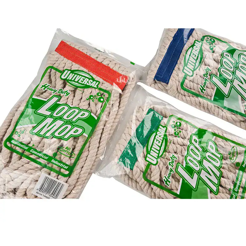 5 Heavy duty white loop mop head for industrial and commercial cleaning applications - durable cleaning tool by Beyond Hygiene Asia.