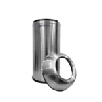 MaxBin 50L Stainless Steel Fingerprint-Free Open Lid Trash Bin | Round Trash Can | 50 Liters