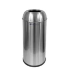 MaxBin 50L Stainless Steel Fingerprint-Free Open Lid Trash Bin | Round Trash Can | 50 Liters