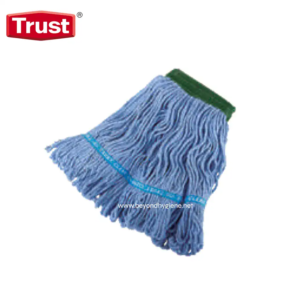 6015-6016 Blue microfiber mop head for cleaning, industrial cleaning supplies, durable and absorbent, compatible with commercial mops, from Beyond Hygiene Asia.