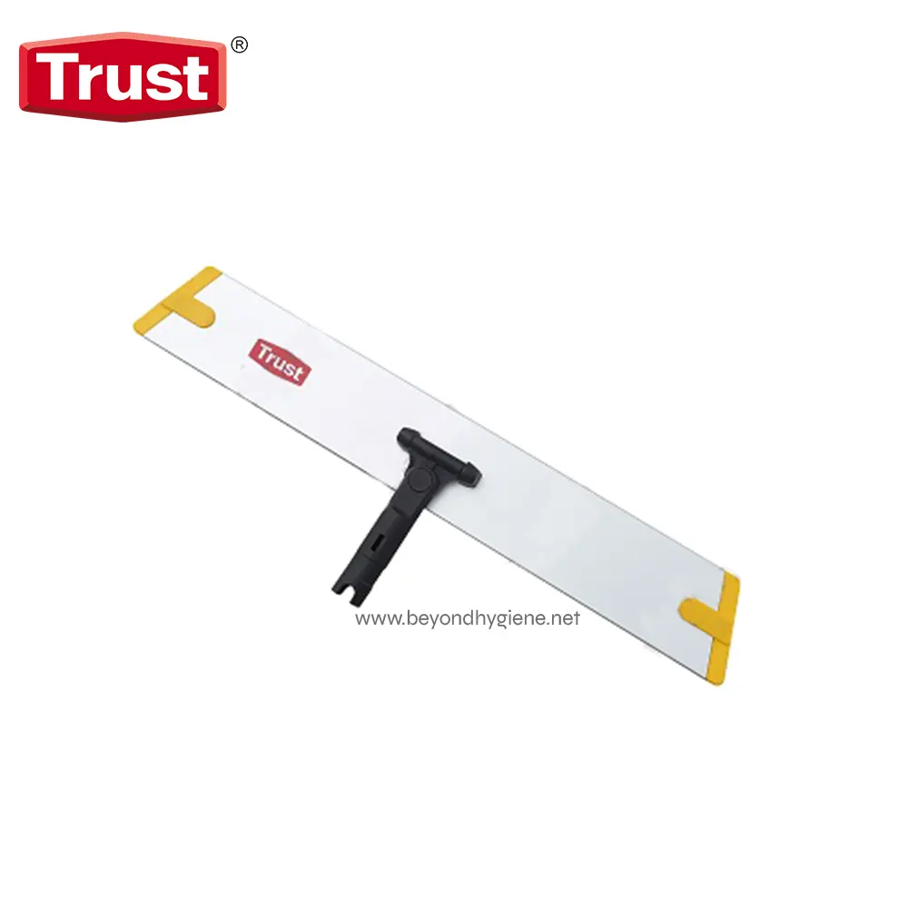 Trust logo cleaning squeegee for commercial and industrial hygiene cleaning, durable and efficient for sanitation tasks. Perfect for professional hygiene maintenance and surface cleanliness.