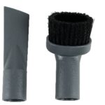 Microfiber cleaning brush with removable cover for hygienic storage, ideal for detailed cleaning tasks.