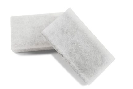 Microfiber cleaning sponge for hygiene and surface sanitation in commercial and residential settings.