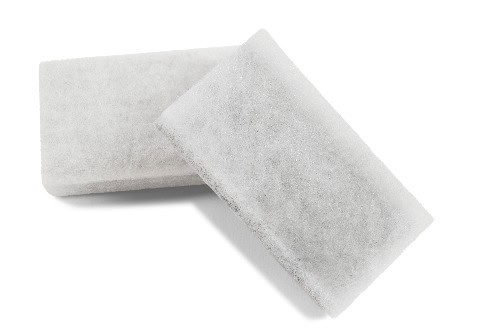 Microfiber cleaning sponge for hygiene and surface sanitation in commercial and residential settings.