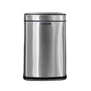 Max Bin stainless steel trash bin for commercial or industrial use, durable and hygienic waste disposal solution.