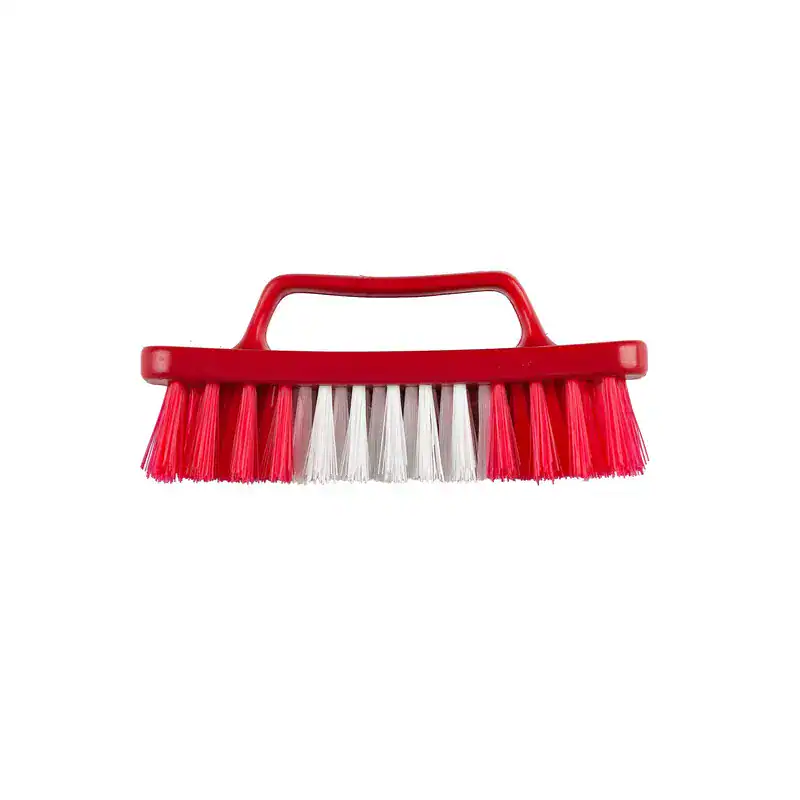 PLASTIC SCRUB BRUSH (#900) Red scrub brush for cleaning and hygiene sanitation.