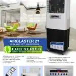 Air purifier for offices and commercial spaces with sleek design, energy-efficient features, and advanced air filtration by Iwata. Perfect for maintaining a clean, healthy environment.
