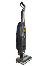 High-efficiency upright vacuum cleaner for commercial cleaning, featuring lightweight design, versatile attachments, and advanced suction power for deep cleaning and hygiene maintenance.