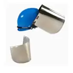 Blue and stainless steel automatic soap dispenser components, including cover and sensor assembly, designed for hygiene and sanitation solutions.