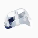 N95 face shield with transparent visor and adjustable strap, essential PPE for healthcare professionals and industrial workers for enhanced protection.