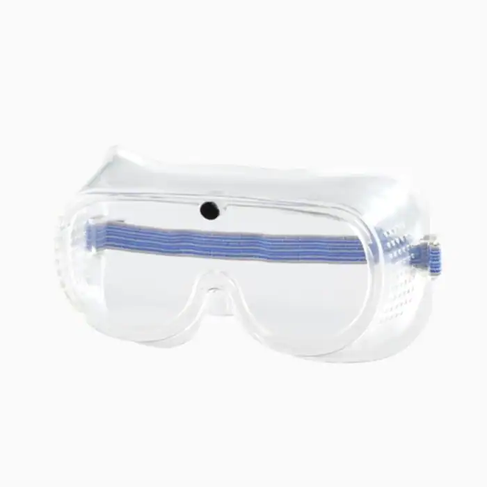 Eyewash goggles for eye protection, ideal for hygiene and safety in medical and sanitation environments. Suitable for eye irrigation and prevention of contamination.