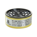 BLUE EAGLE RC206 RESPIRATOR CARTRIDGE Description Cartridge for organic, inorganic, and acid gases of low toxicity Housing: ABS Filter Media: Activated Carbon