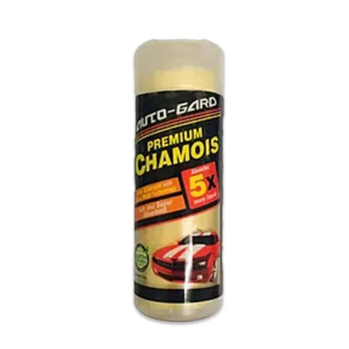 Auto-Gard Premium Chamois Leather Cleaner, suitable for car cleaning and detailing, offers five times more durability, providing effective and long-lasting cleaning solutions.