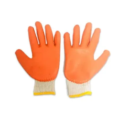Yellow rubber cleaning gloves for sanitation and hygiene. Ideal for cleaning tasks, emphasizing professional hygiene standards in Asian markets. Durable, flexible, and waterproof for effective cleaning.