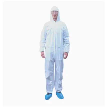 Protective cleanroom suit for hygiene and safety, ideal for healthcare, laboratories, and sterile environments. Durable, comfortable, and designed to prevent contamination in sensitive settings.