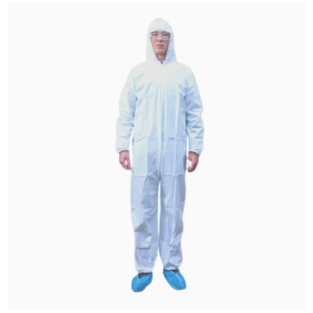 COVERALL-TAFETA DIAMOND RIPSTOP Protective cleanroom suit for hygiene and safety, ideal for healthcare, laboratories, and sterile environments. Durable, comfortable, and designed to prevent contamination in sensitive settings.