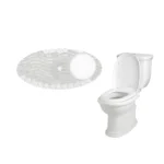 Toilet and bidet spray, hygiene accessories in white for bathroom sanitation, ideal for public and private restrooms, emphasizing cleanliness and hygiene standards in Asian markets.
