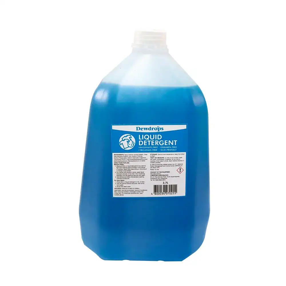 Dewdrops Liquid Detergent 3.79L Liquid detergent for commercial cleaning, eco-friendly and phosphate-free disinfectant from Beyond Hygiene Asia, essential for hygienic environments.