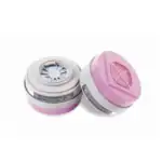 Dispensers for disinfectant spray bottles, pink and white cleaning supplies storage containers, hygienic sanitation products for Asia, clean environment maintenance equipment, Beyond Hygiene Asia branding.